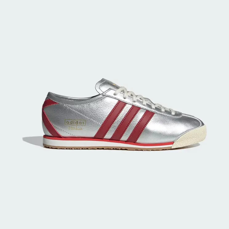 adidas Italia 70s “Silver Metallic / Team Victory Red / Gold Metallic” (JQ6964)