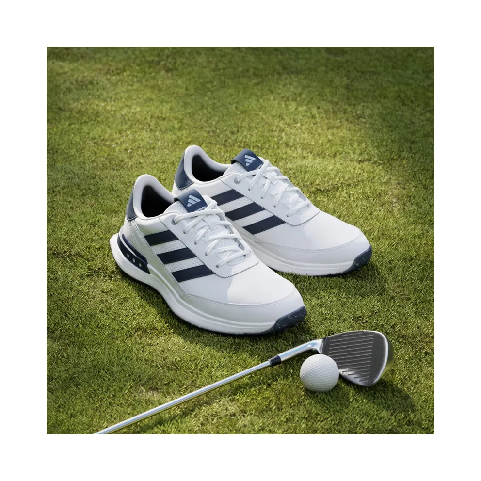 adidas S2G Spikeless Leather 24 Golf Cloud White Collegiate Navy Silver Metallic (IF6606)