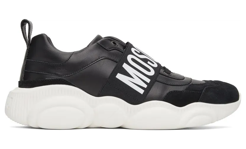 Moschino Black Logo Strap Sneakers (MB15113G1C GA4)