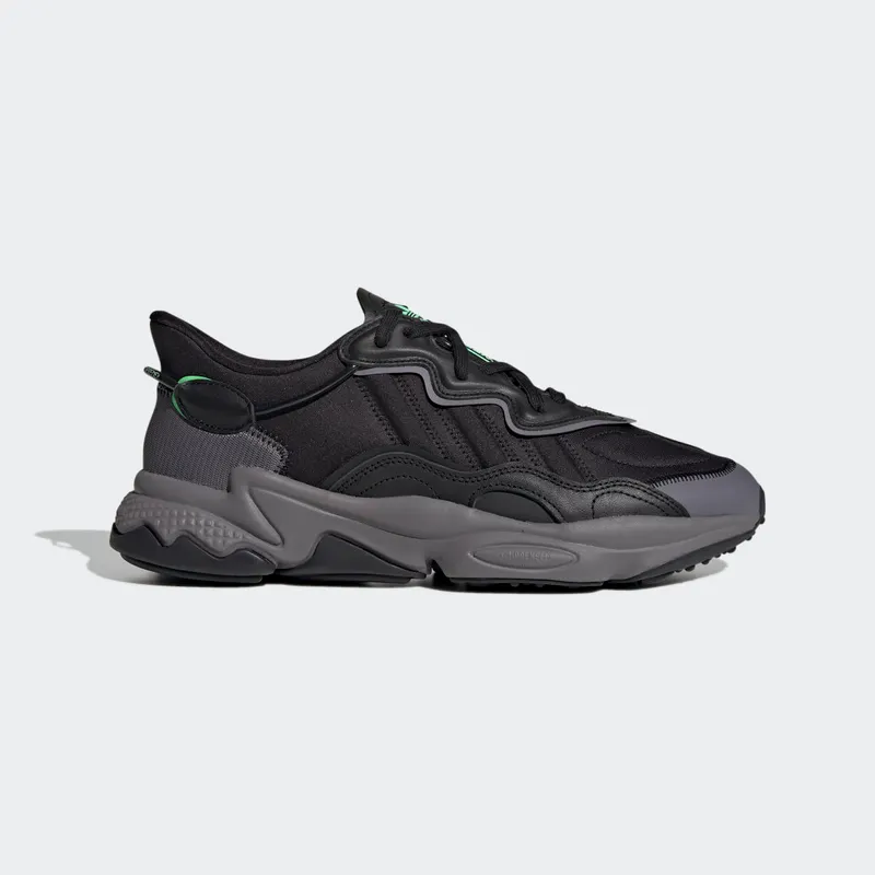 adidas OZWEEGO Core Black / Charcoal Solid Grey / Screaming Green (HR1168)