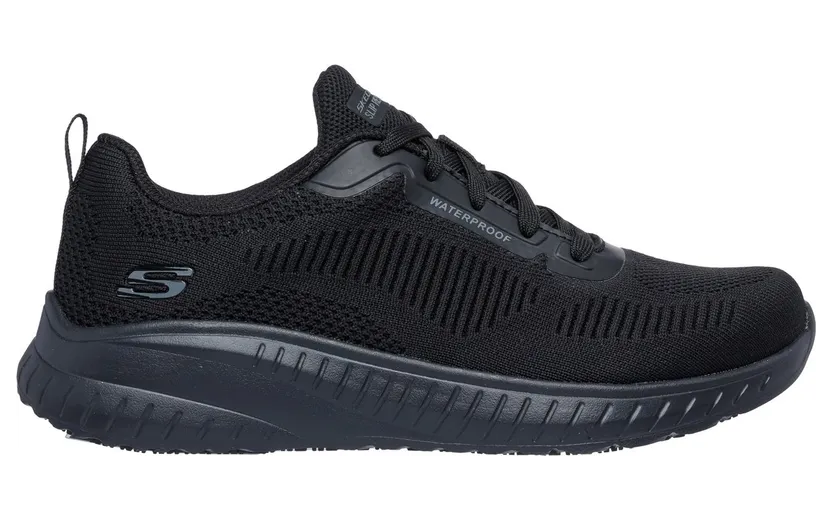 Skechers Work Slip-Resistant Waterproof: Squad Chaos “Awoa Sneaker Black” (108247BLK)