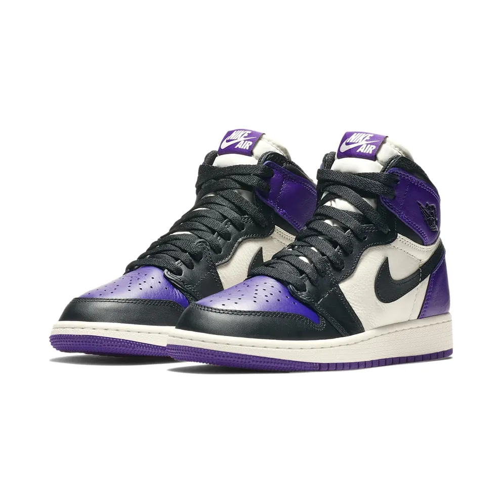 Jordan 1 Retro High Court Purple (GS) Court Purple/Black-Sail (575441-501)