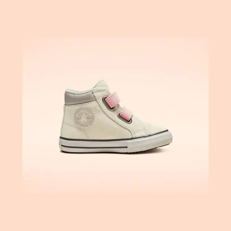 Converse Chuck Taylor All Star Hook and Loop PC Boot High Top Natural Ivory/coastal Pink (765166C)