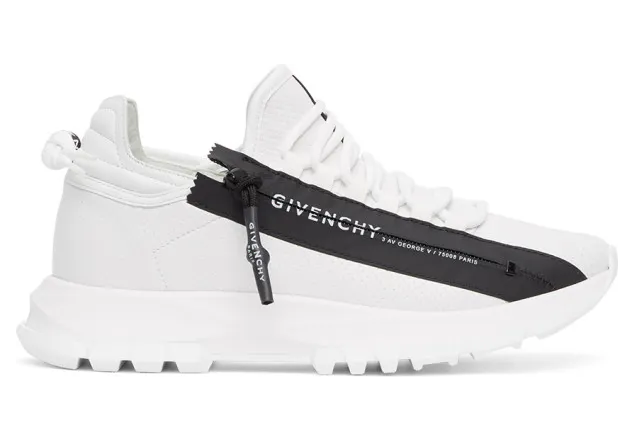 Givenchy White Spectre Zip Low Sneakers (BH003MH0NJ)