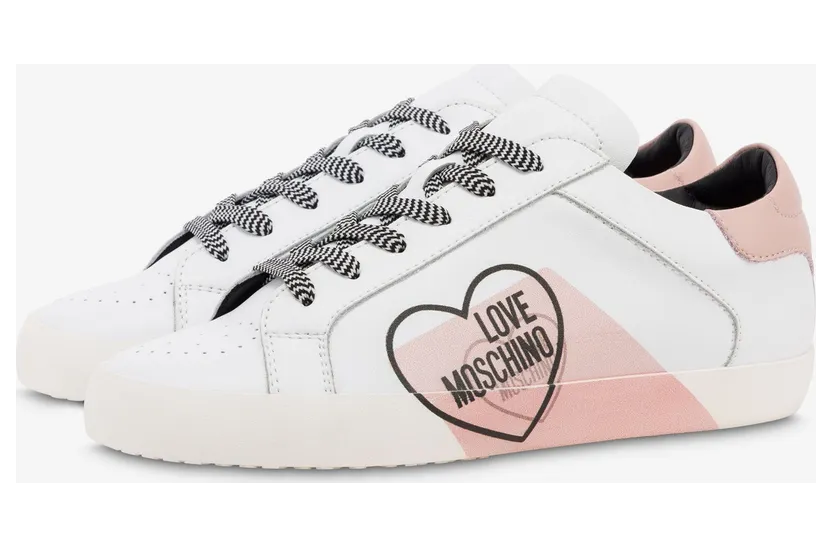 Moschino Sneakers Aus Kalbsleder Free Love (POLJA15282G1HIAE10A)