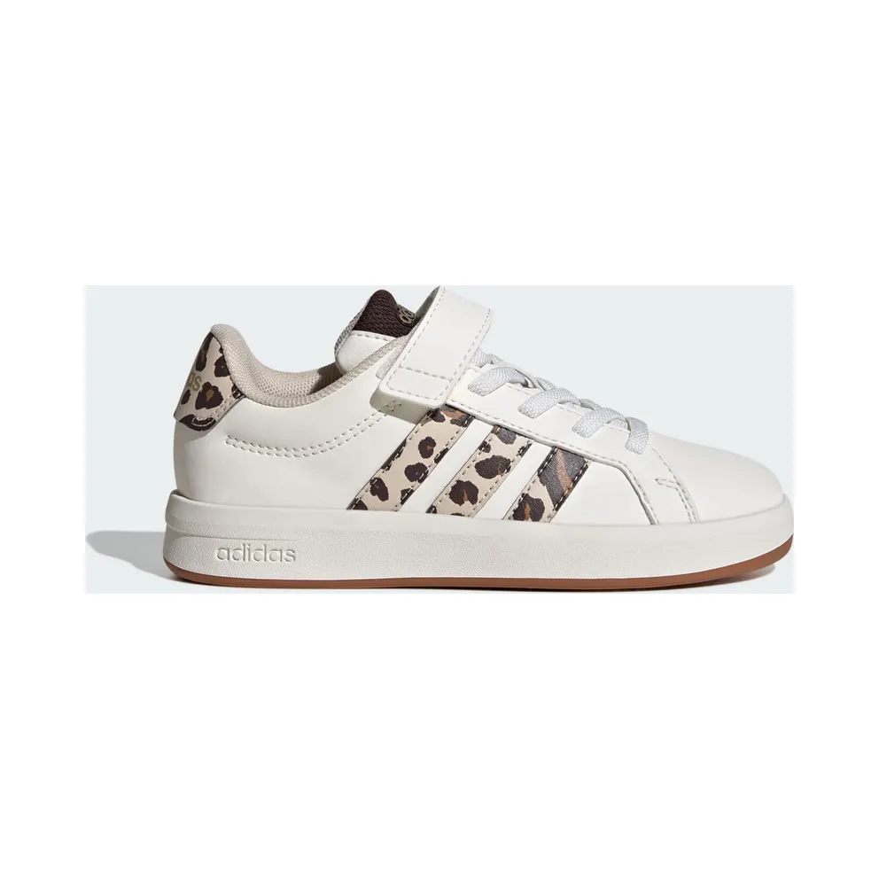 Adidas Grand Court 3.0 Kids Core White / Crystal Linen / Aurora Coffee (KJ4817)