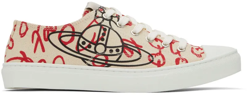 Vivienne Westwood Beige Plimsoll Low-Top (75020001M-W0005-)