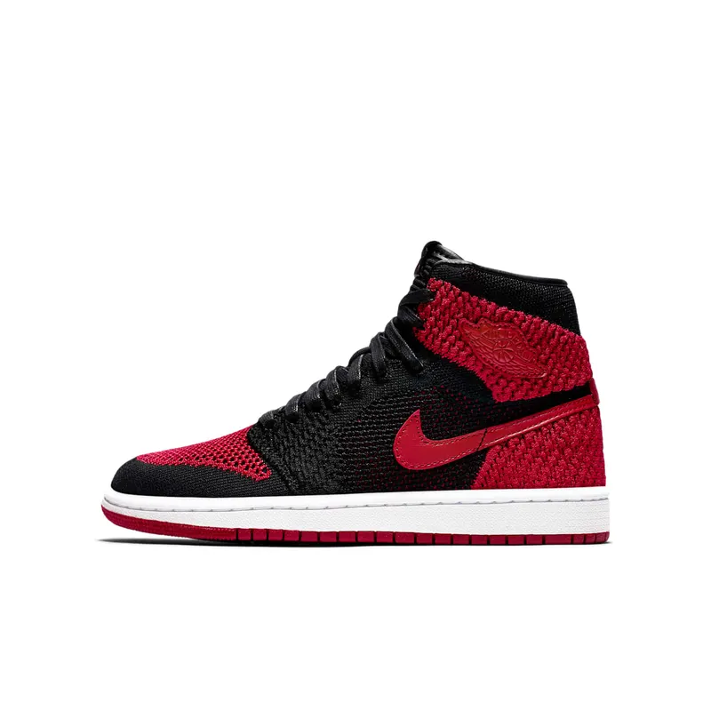 Jordan 1 Retro High Flyknit Bred (GS) Black/Varsity Red-White (919702-001)