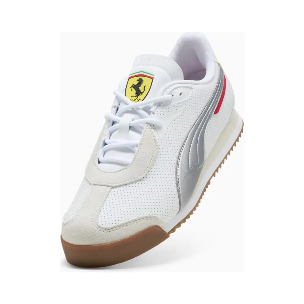 Puma Roma S Scuderia Ferrari White Aged Silver (308909-02)