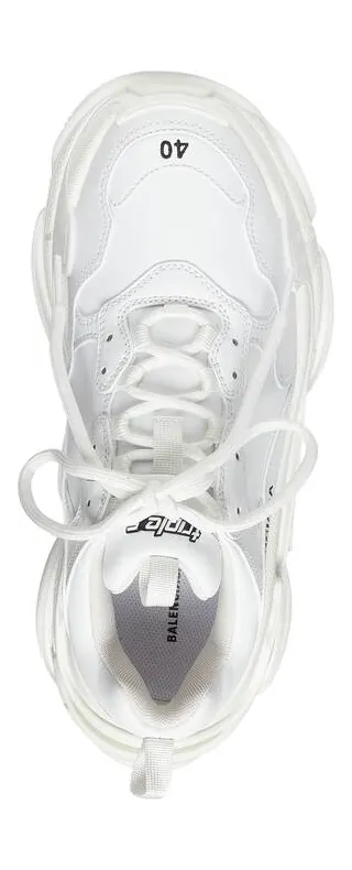 Balenciaga Triple S Synthetic Leather Triple White (W) (524039W2FA59000) (5)