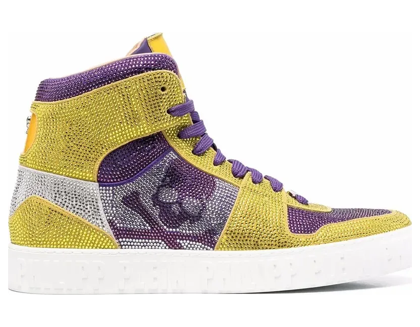 Philipp Plein Crystal Skull high-top – Yellow (PABSUSC0192PLE010N)