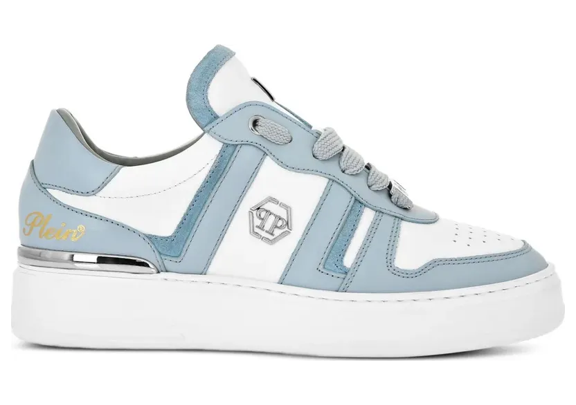 Philipp Plein Gestreepte leren – Blue (AAESUSC0819PLE075N)