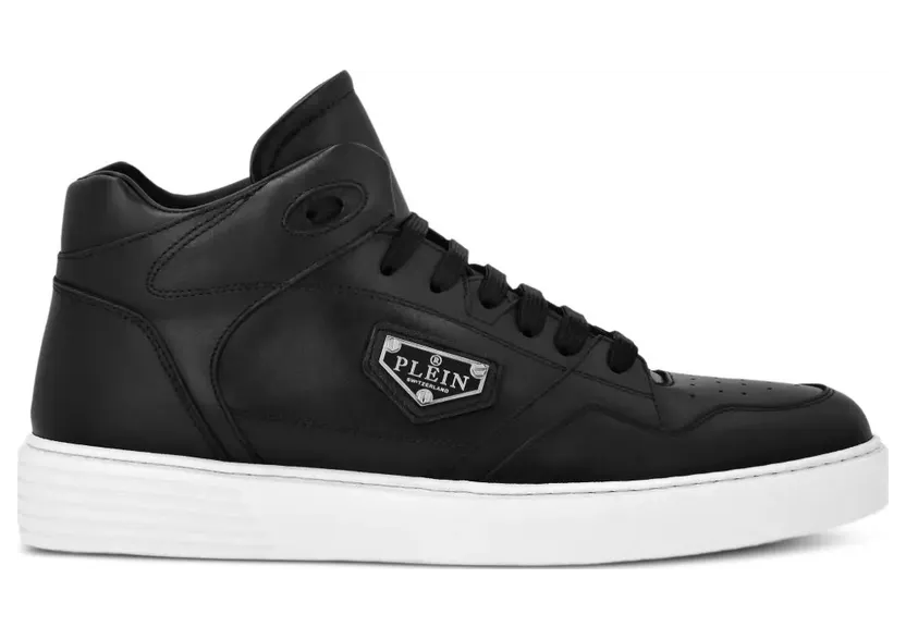 Philipp Plein High-Top- aus Leder – Black (UAESUSC0891PLE005N)