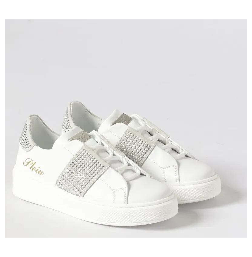 Philipp plein Leather with Rhinestones White (832251)