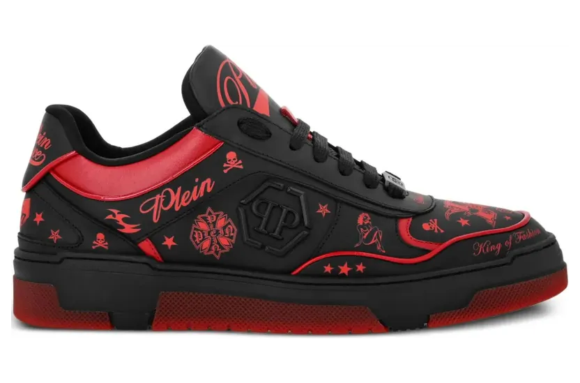 Philipp Plein Leren with print – Black (AAESUSC0874PLE005N)