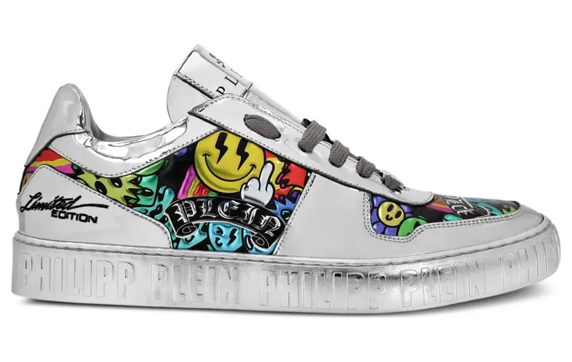 Philipp Plein Leren with spiegelend effect – Grey (SAESUSC0662PLE010N)