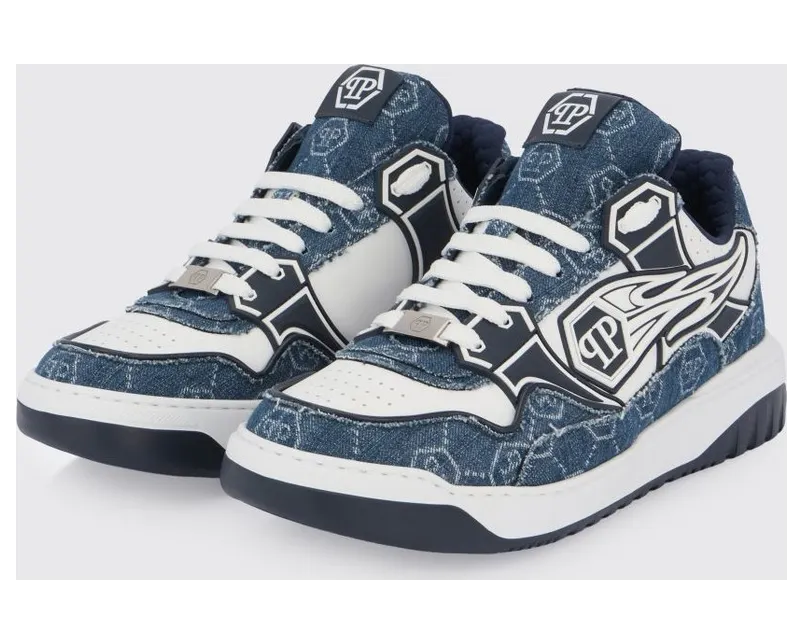 Philipp plein Moonwalker Denim and Leather Blue (SAFSMSC4077PLE005N14)