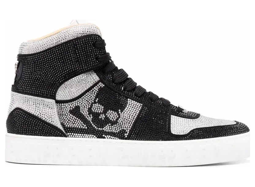 Philipp Plein Notorious Crystal Skull high-top with kristallen – Black (PABSUSC0144PLE010N)