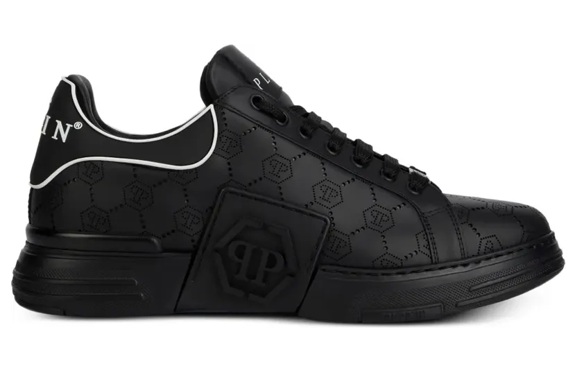 Philipp Plein Phantom Kicks mit Monogrammmuster – White (AAESUSC0835PLE005N)