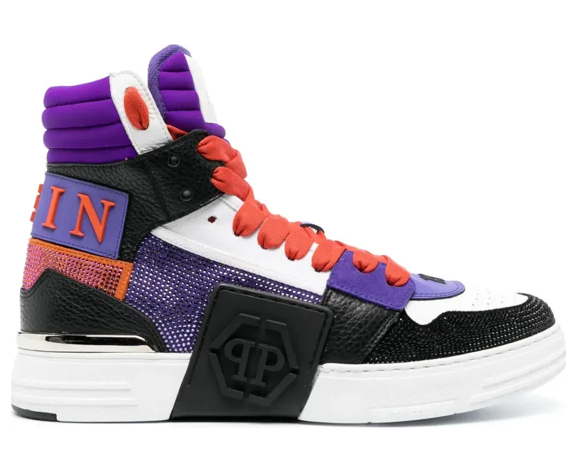 Philipp Plein Phantom Skull and Bones High-Top- – White (AACSUSC0487PLE010N)