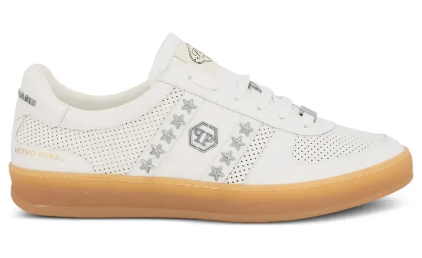 Philipp Plein Retro Rebel geperforeerde – White (PAFSUSC0947PLE005N)