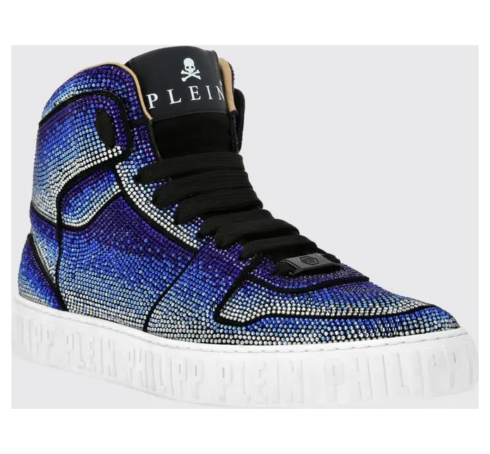 Philipp plein Rhinestone Suede Blue (SAESMSC4010PLE009N14)