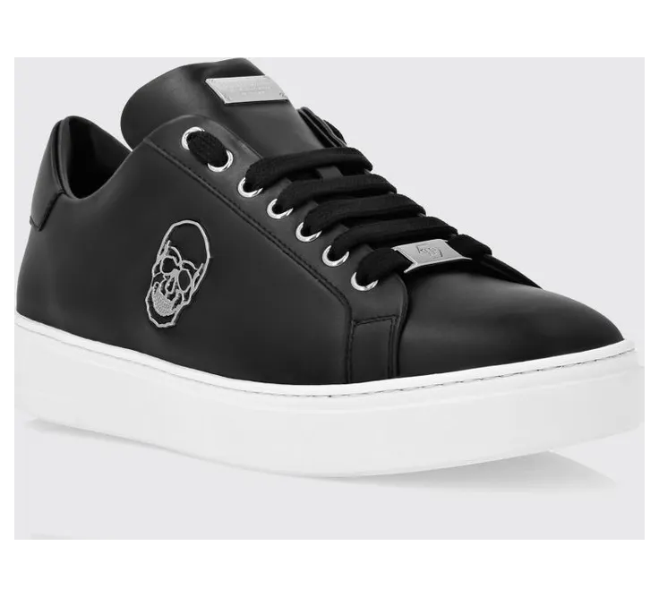 Philipp plein Skull Print Smooth Leather Low-Top White 1 (LADSUSC0789PLE005N0102)