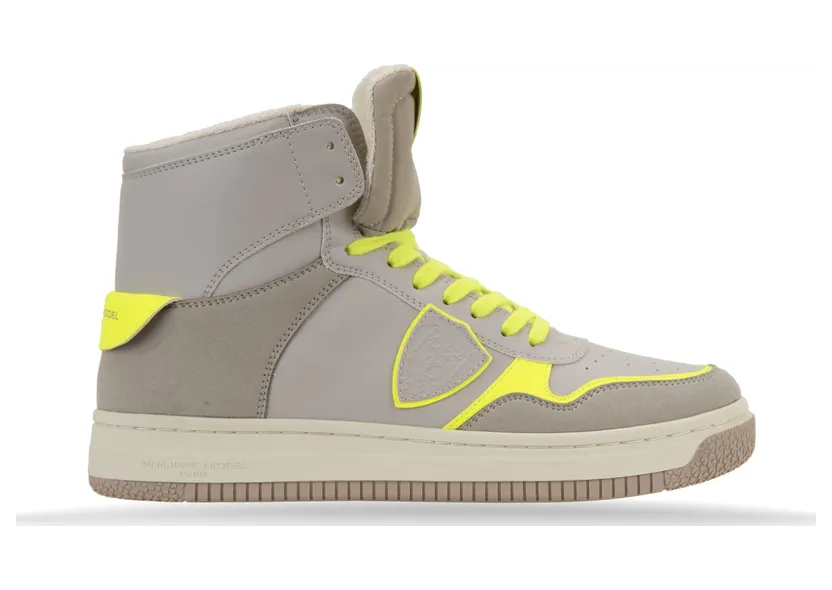 Philippe Model Lyon High Fluo “Grey/Ivory/Yellow Fluo” (LYHU CX18)