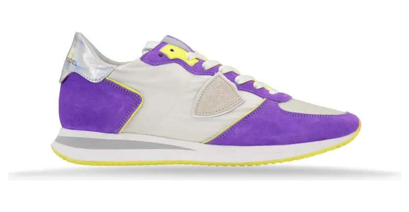 Philippe Model Mondial Neon Fluo “White/Purple/Yellow Fluo” (TZLD WN46)