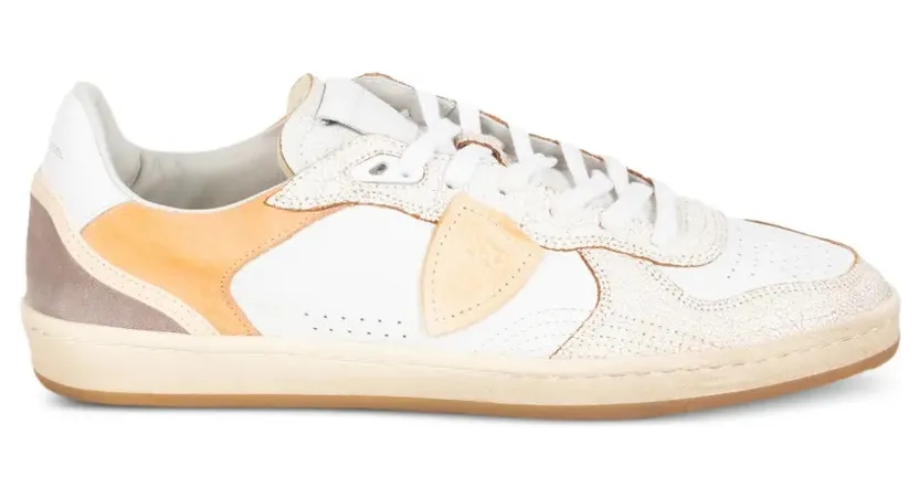Philippe Model Paris with gebarsten effect and vlakken – Beige (PGALLOWPGLUVC01)