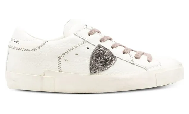 Philippe Model PRSX Low Logo-patch Panelled “White” (PRLD VZ08)