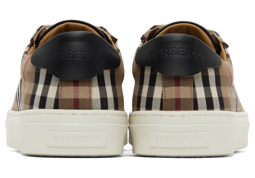 Burberry Beige Rangleton Check Sneakers (8056830) (2)