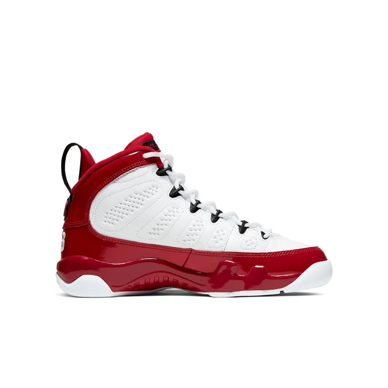 Jordan 9 Retro White Gym Red (GS) White/Black-Gym Red (302359-160)