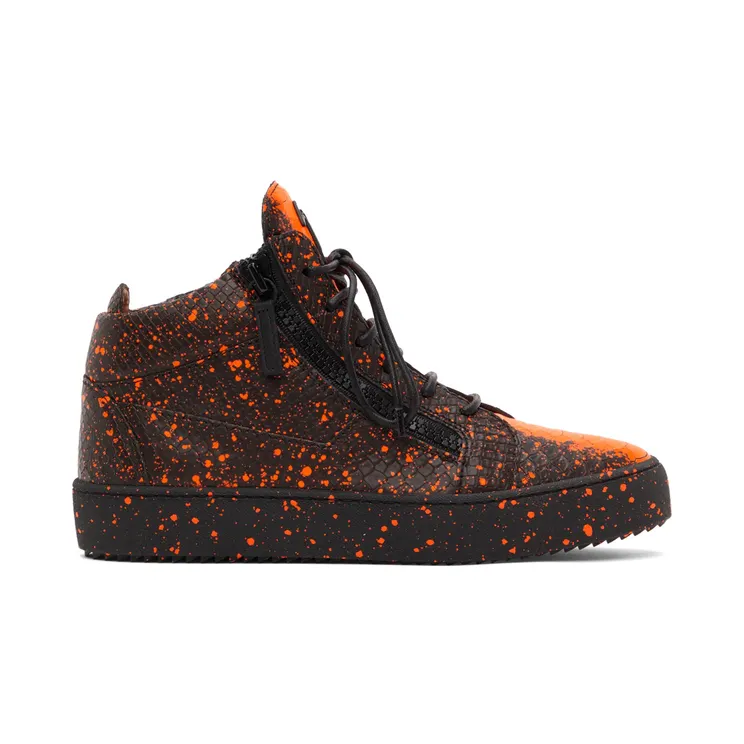 Giuseppe Zanotti Black & Orange Kriss Sneakers (RU20001-92857)