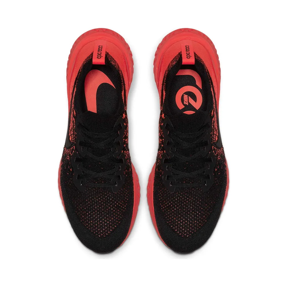 Nike Epic React Flyknit 2 Black Bright Crimson Infrared Black/Bright Crimson-Infrared-Black (BQ8928-008)