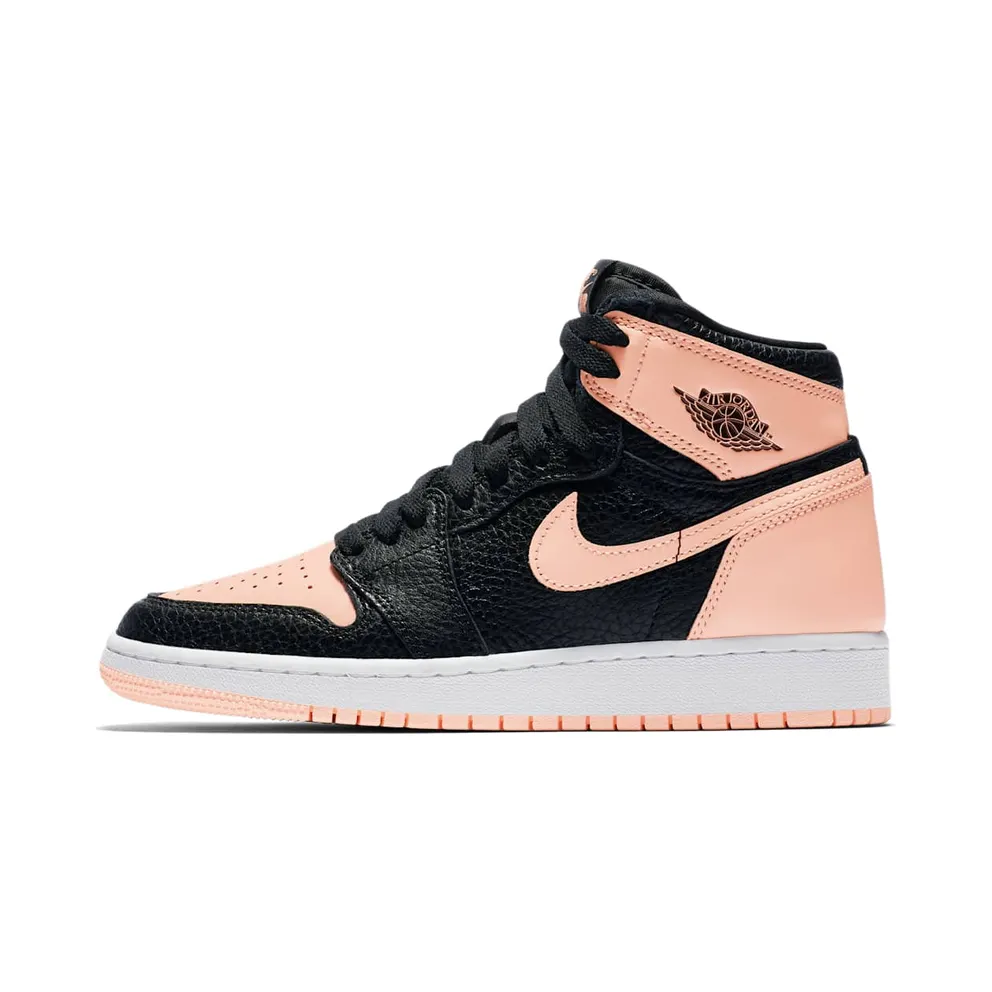 Jordan 1 Retro High Black Crimson Tint (GS) Black/Crimson Tint-White-Hyper Pink-Mystic Green (575441-081)