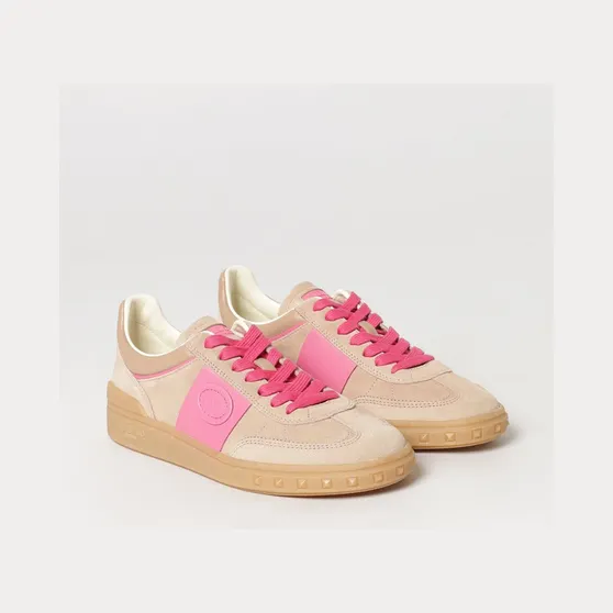 Valentino garavani Upvillage Calf Leather Sneakers with VLogo Signature Pink (S0IL9LAL3EC)