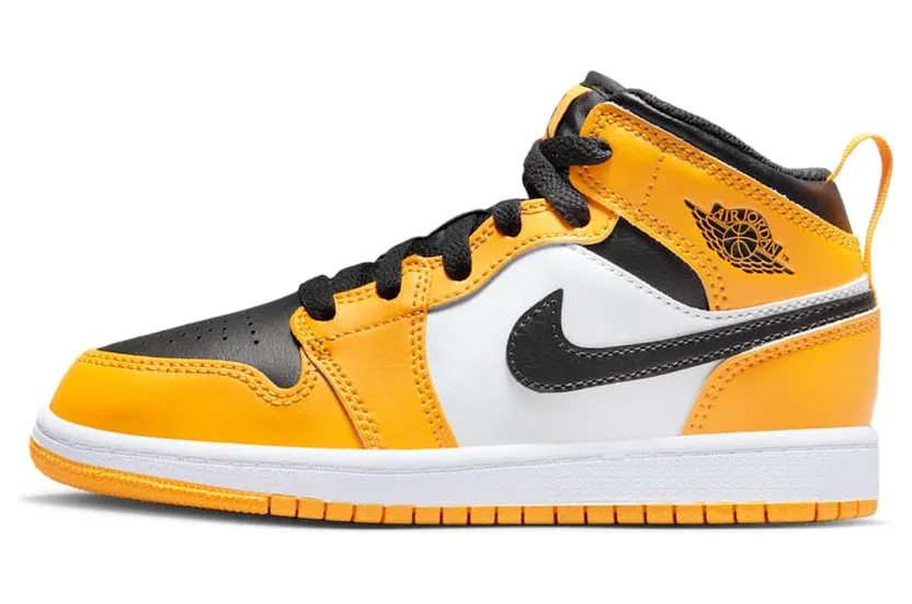 Jordan 1 Mid PS “Taxi / White / Black” (640734-701)