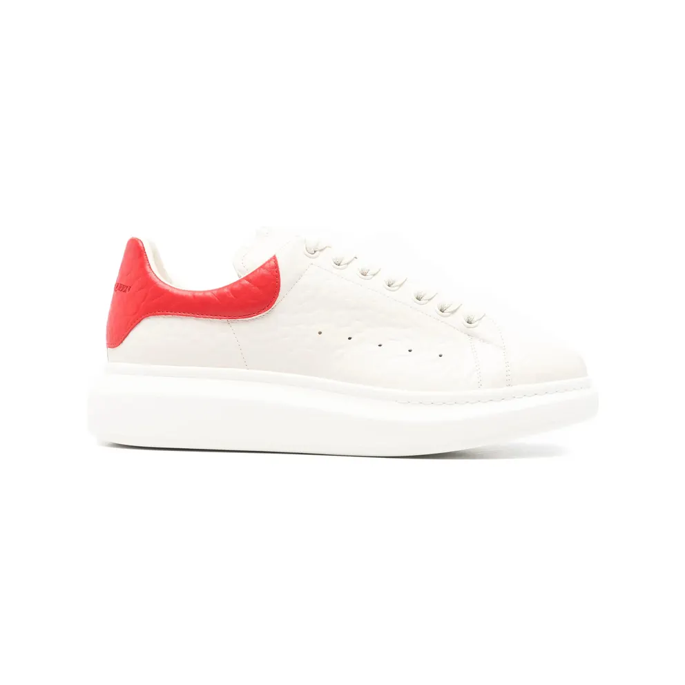 Alexander Mcqueen Embossed Heel “Neutrals/Red” (807881 WHAEG 9095)