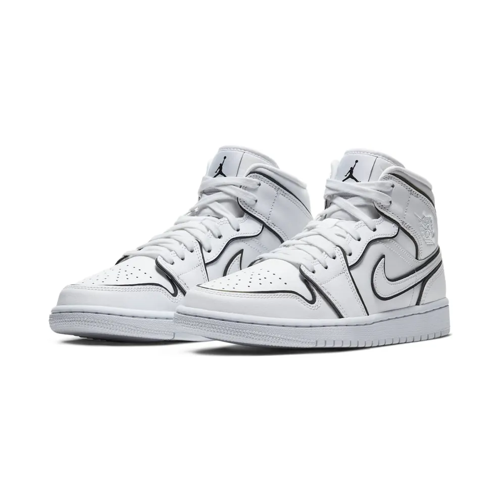 Jordan 1 Mid Iridescent Reflective White (W) White/White (CK6587-100)