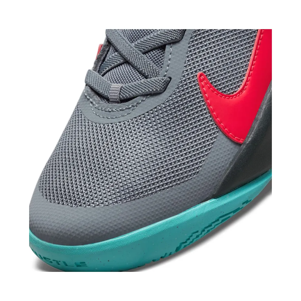 Nike Team Hustle D 10 Flyease Grey Teal Siren Red (DD7302-008)