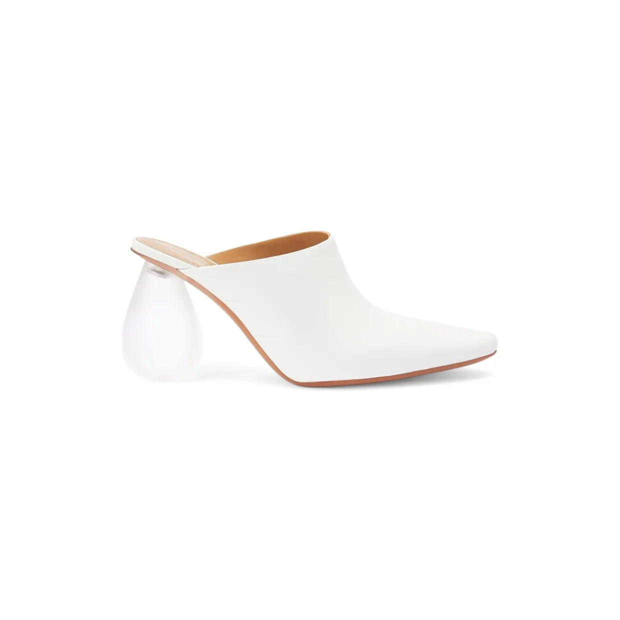 LOEWE 90 Drop Heel Mules White (L815379X35 2100)