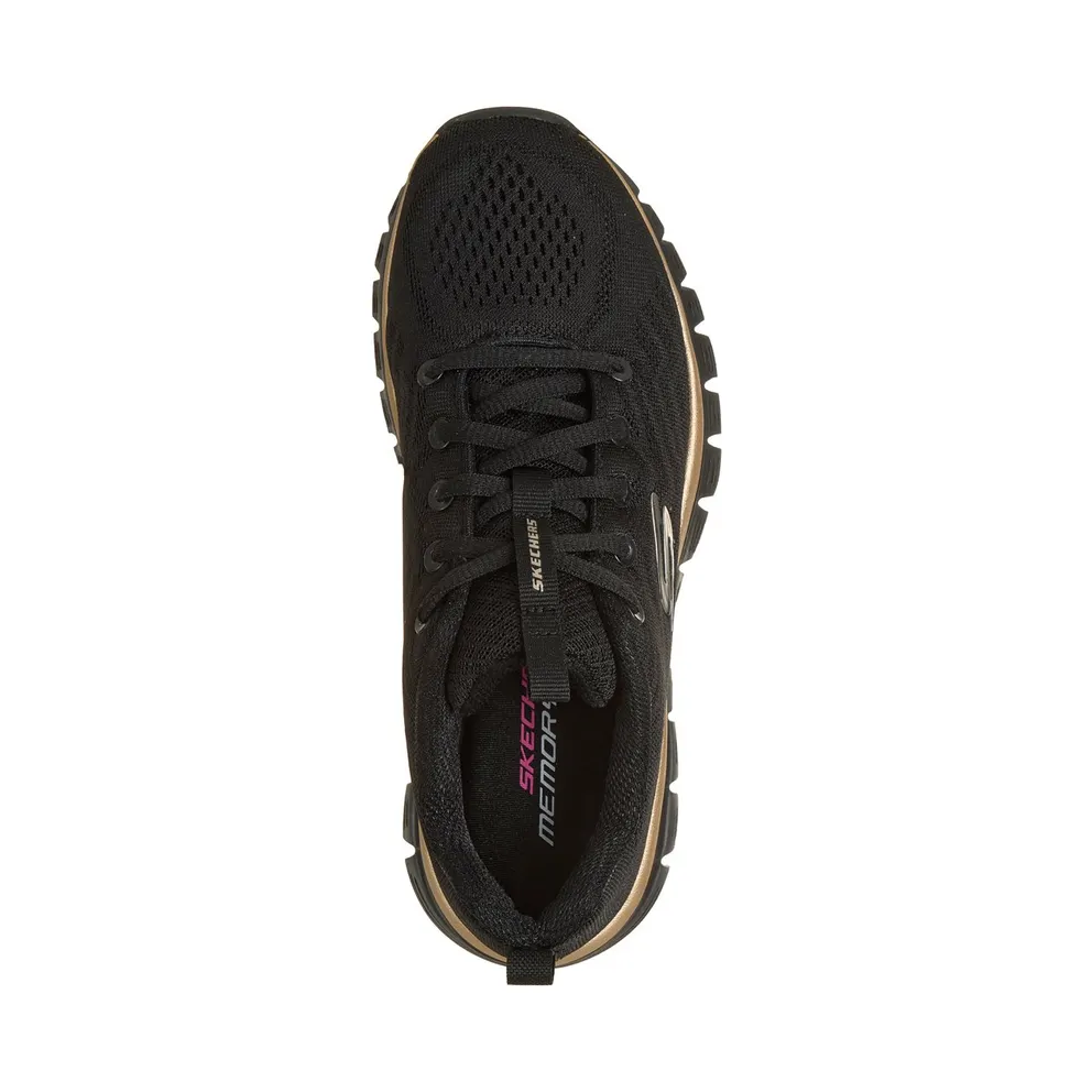 Skechers Graceful – Get Connected Sneaker Black/Roos Gold