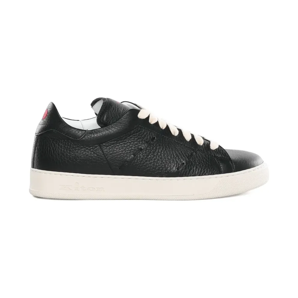Kiton aus strukturiertem Leder – Black (USSA421N014302006)