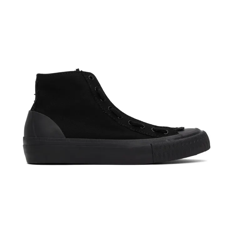 Regulation Yohji Yamamoto Grey Canvas Front Zip Sneakers (FM-E58-060)