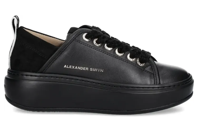 Alexander Smith Strukturierte Wembley Sneakers – Schwarz (ASBCWHW0525)