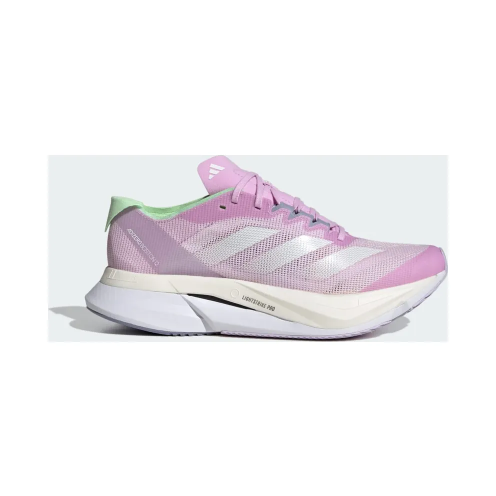 adidas Adizero Boston 12 Laufschuh Bliss Lilac / Zero Metalic / Semi Green Spark (ID7248)