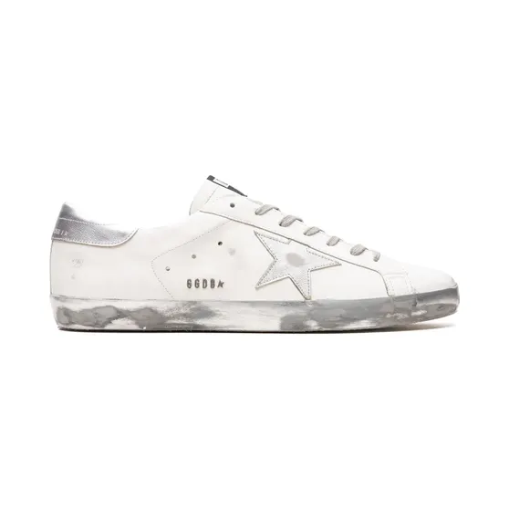Golden Goose Super-Star mit laminiertem Stern und Lasche “White” (GMF00101F000314)