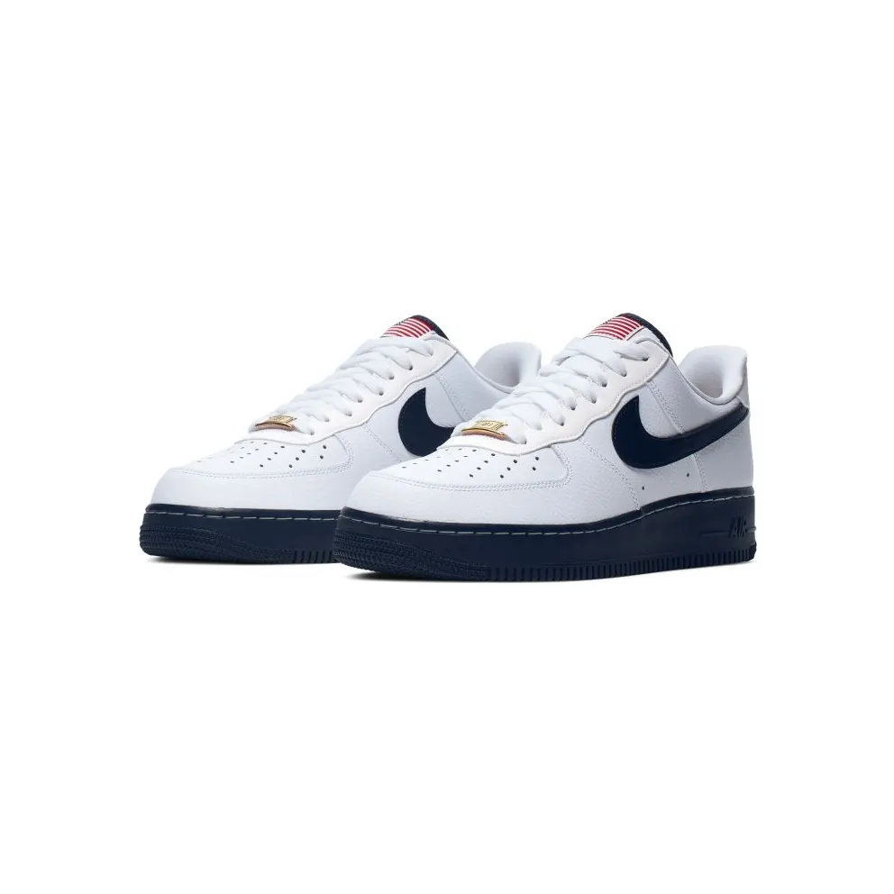 Nike Air Force 1 Low USA White/Sport Red-Metallic Gold-Obsidian (CK5718-100)