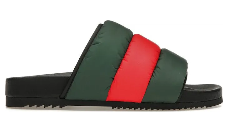Gucci Padded Web Slide Green Red Web (700320 UFR30 3060)